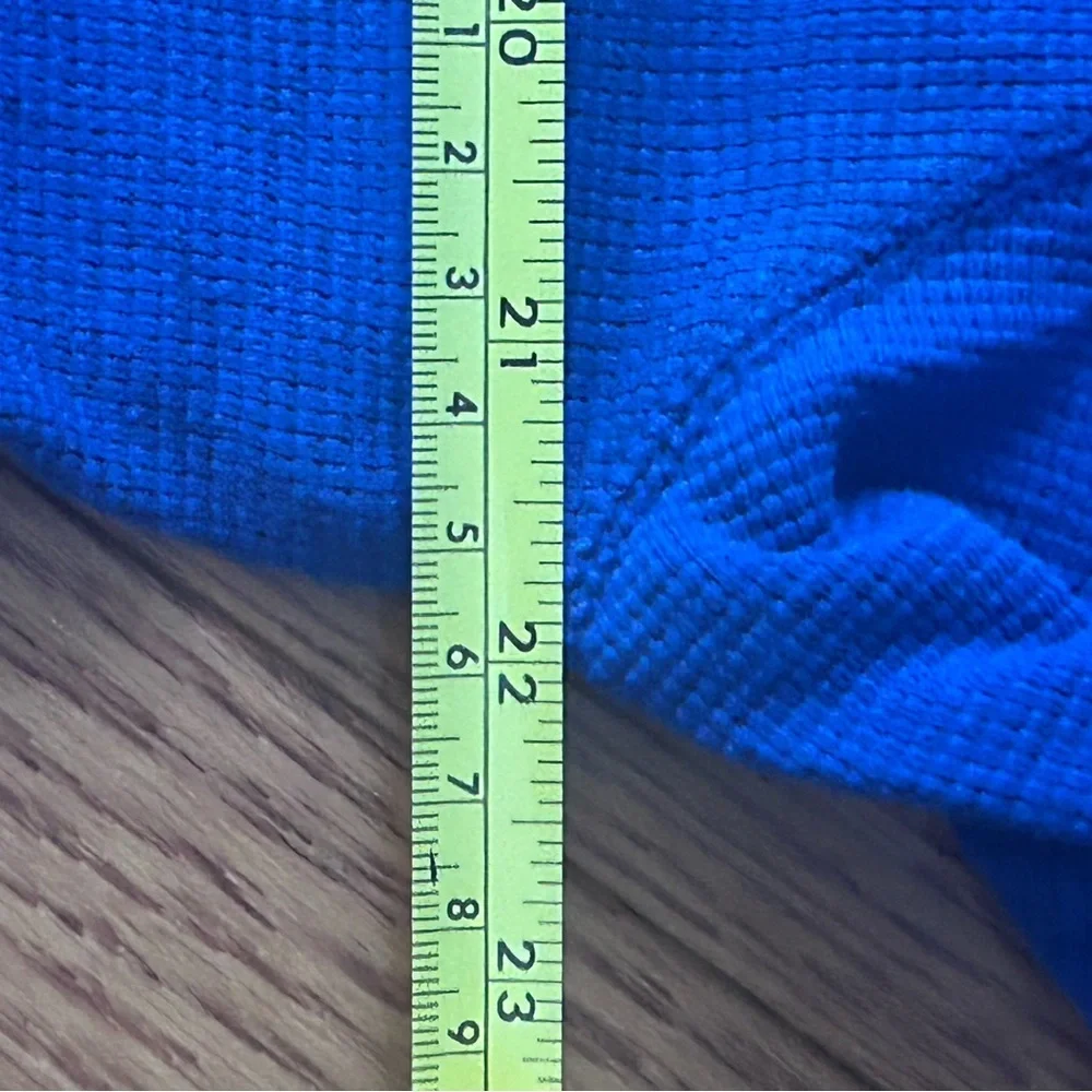 Polo Ralph Lauren Blue WaffleKnit Crewneck Shirt Pony Logo Mens M Sleep Layering
